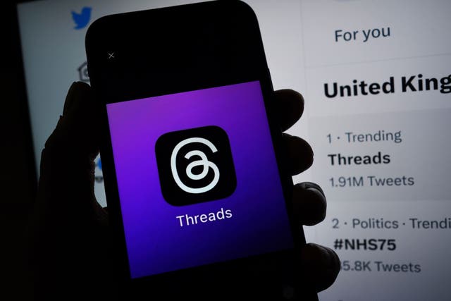 The Threads app (Yui Mok/PA)