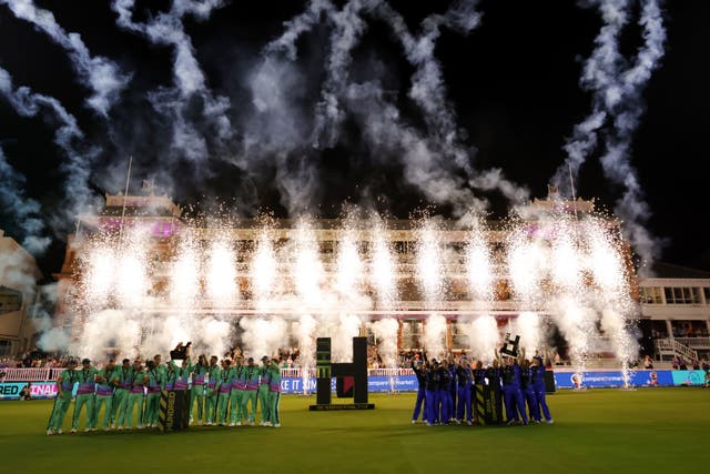 Oval Invincibles, left, and London Spirit were the winners of the men’s and women’s competitions respectively in The Hundred (Steven Paston/PA)