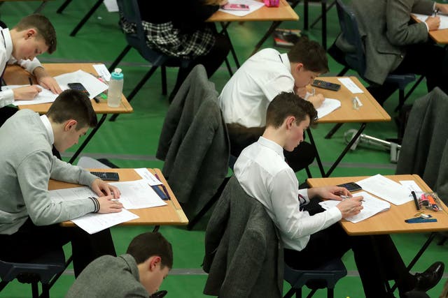 <p>Students receiving their A-level results on Thursday were in year 9 when schools closed due to the pandemic</p>