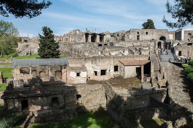 <p>General view of the archaeological site in Pompei, Italy</p>