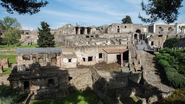 <p>General view of the archaeological site in Pompei, Italy</p>