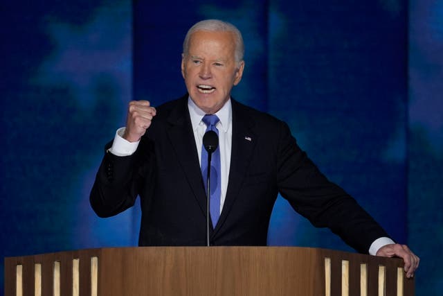 <p>US president Joe Biden told the Democratic National Convention: ‘I gave you my best’ </p>