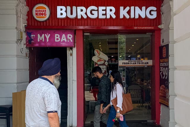 <p>A Burger King restaurant in New Delhi, India </p>