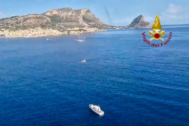 <p>The stretch of sea near Palermo where the yacht sank</p>