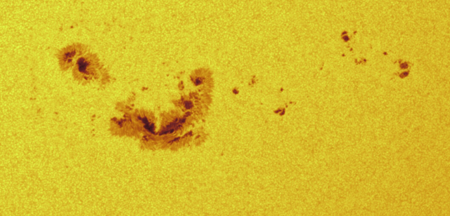 <p>A big sunspot that appeared on 5 May 2024</p>